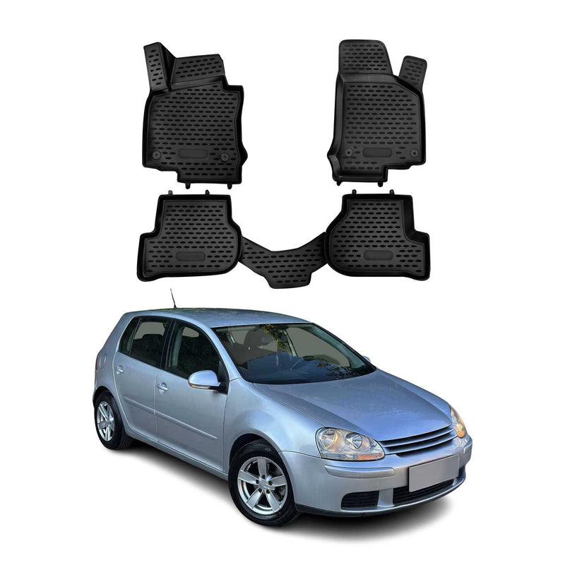 Tappetini in TPE neri per VW Golf Mk5 Variant 2007-2009, 4 pezzi