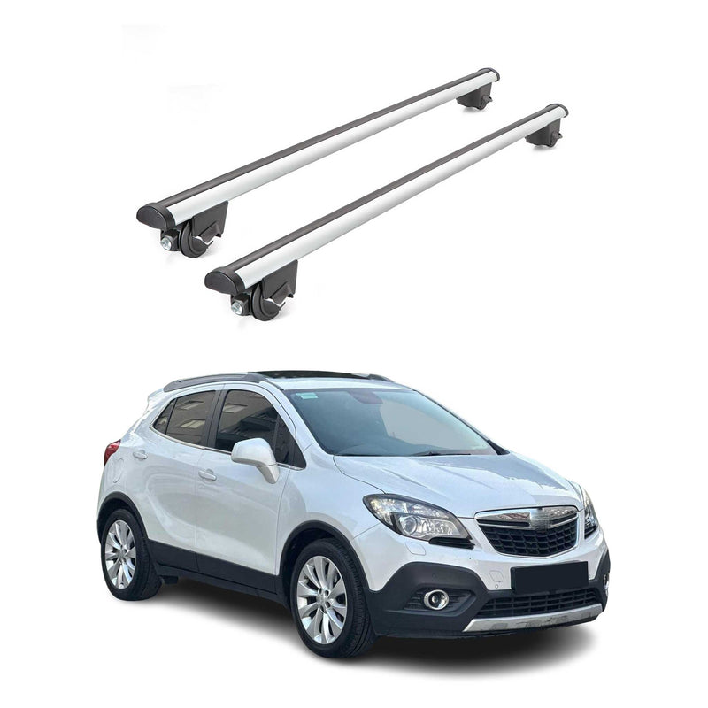 Dachträger Grundtäger für Opel Mokka \ Mokka X 2012-2025 100kg Silber Alu 2x ABE