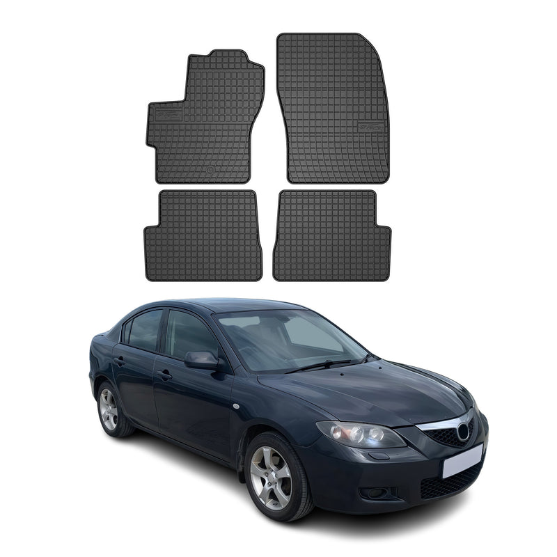 Tappetini in gomma neri per Mazda 3 2003-2010, 4 pezzi
