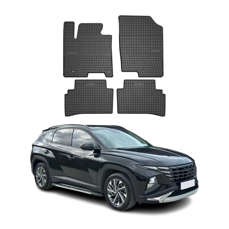 Tappetini in gomma neri per Hyundai Tucson 2020-2025, 4 pezzi