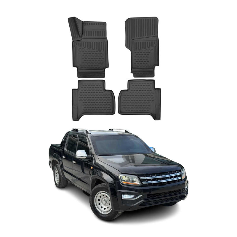 Tappetini VW Amarok 2018-2021 in TPE nero, 4 pezzi