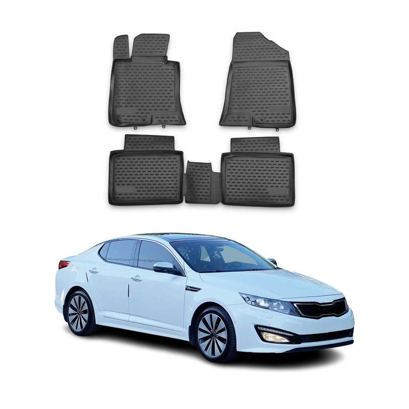 Tappetini Kia Optima 2011-2014 TPE Nero 4 pezzi
