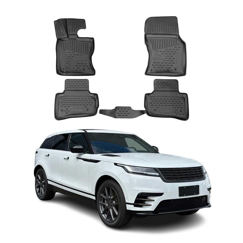 Tappetini in gomma neri per Land Rover Range Rover Velar L560 2017-2025, 4 pezzi