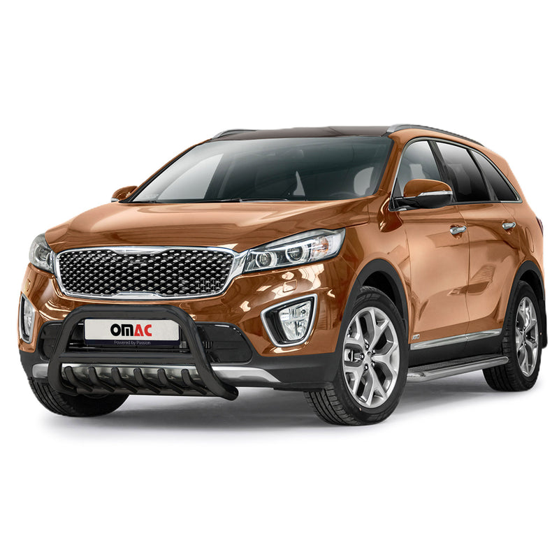Protezione anteriore per Kia Sorento 2015-2018 con ABE acciaio nero