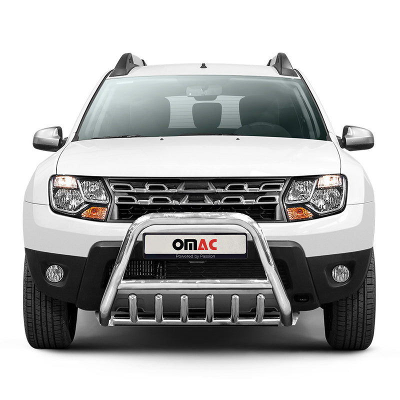 Griglia di protezione anteriore per Dacia Duster 2010-2018 Griglia ABE Acciaio Argento
