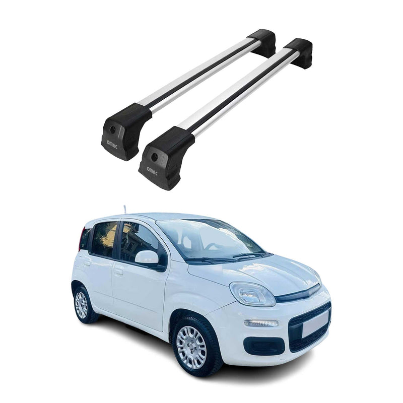 Dachträger Gepäkträger für Fiat Panda 2012-2025 Relingträger Silber Alu 2tlg