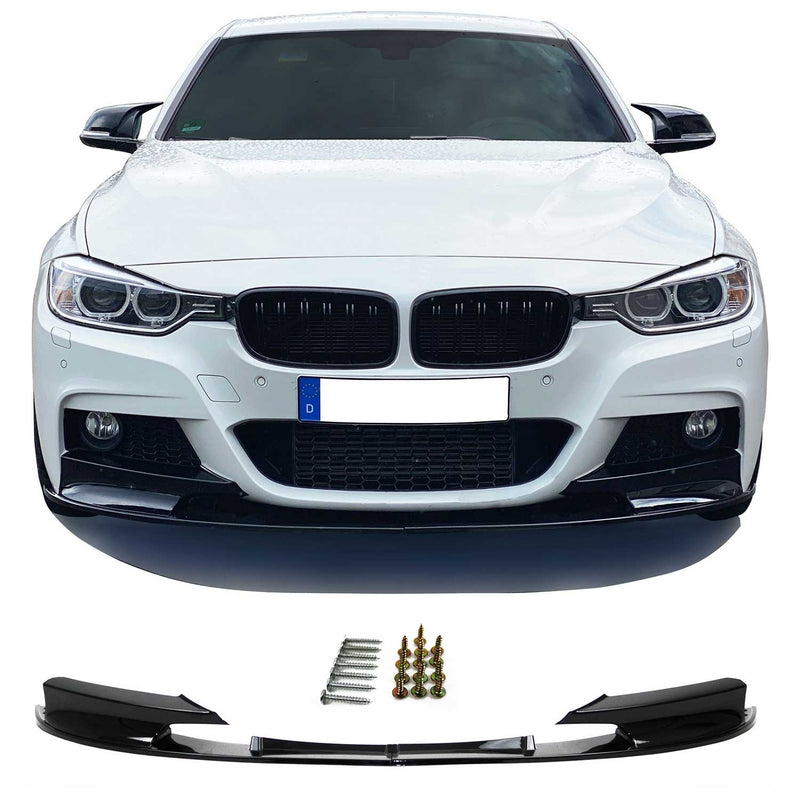 Paraurti anteriore JOM con spoiler per BMW F30 F31 2011-2019 nero lucido