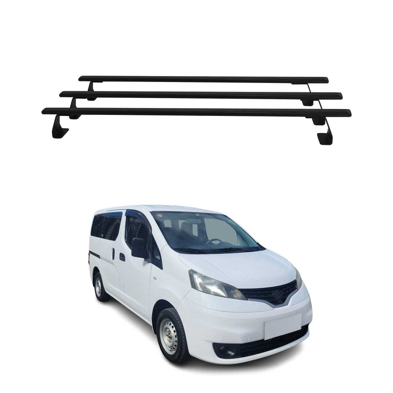 Dachträger Gepäckträger für Nissan NV200 2010-2025 Schwarz Stahl 3tlg