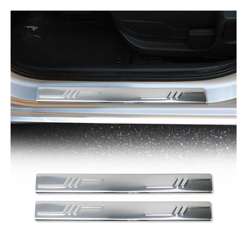 Soglie porte per Opel Astra H 2004-2010 in acciaio inox argento 2 pezzi