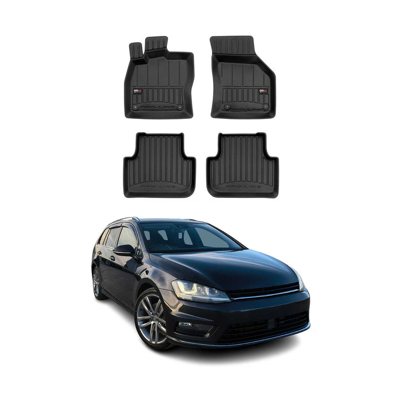 Tappetini in TPE neri per VW Golf 7 Variant 2013-2020, 4 pezzi