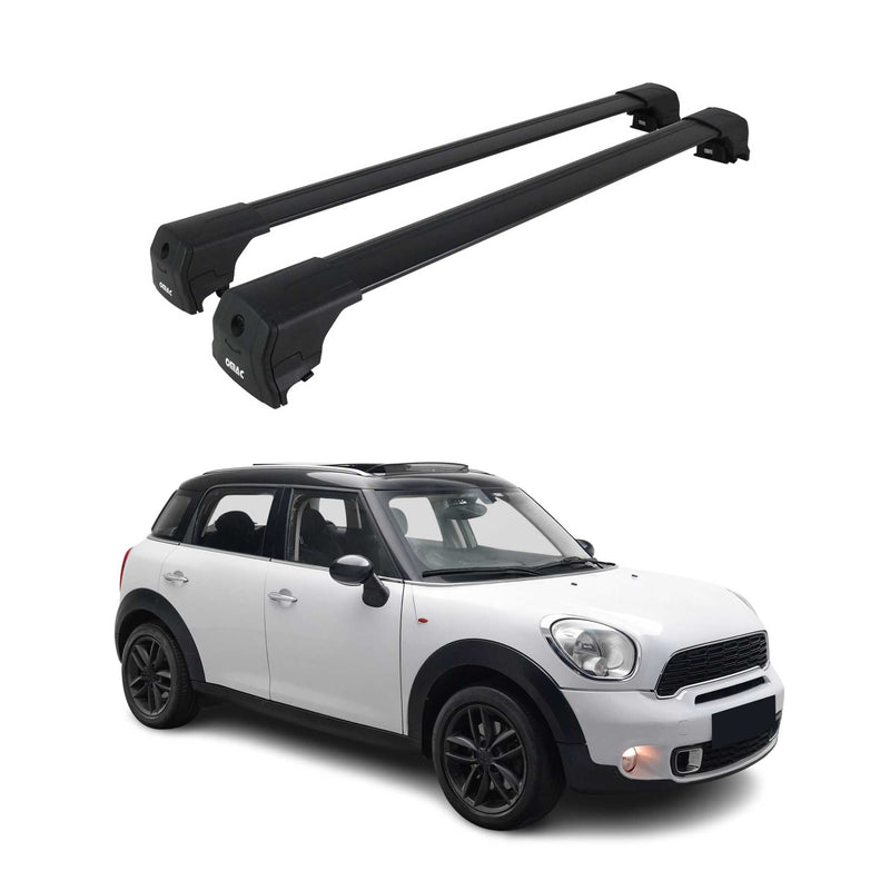 Portapacchi da tetto per Mini Cooper Countryman 2010-2016 ABE Alu Nero