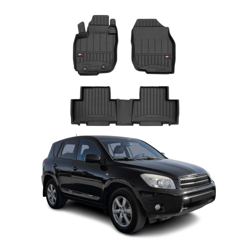 Tappetini per Toyota RAV4 2005-2012 in TPE nero, 4 pezzi
