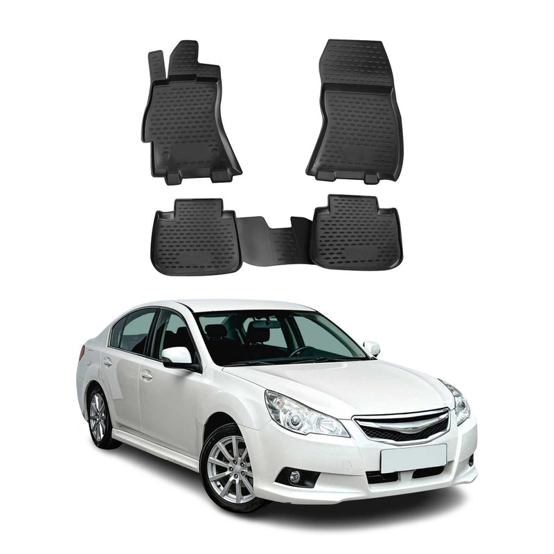 2009-2014 Subaru Legacy Fußmatten TPE Schwarz 4 tlg
