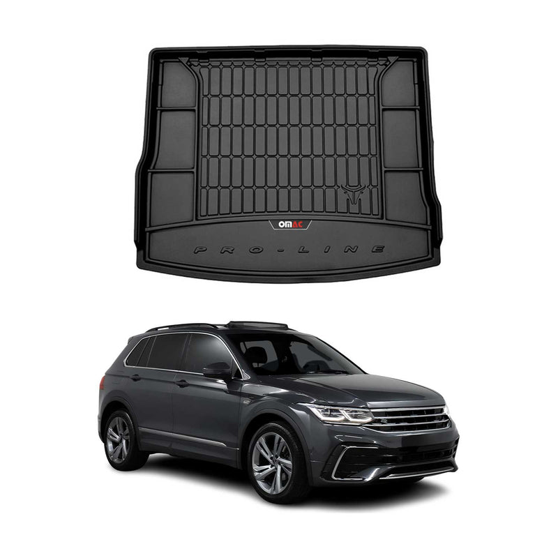 Vasca portabagagli in gomma OMAC per VW Tiguan 2016-2025, vasca portabagagli in TPE, nera