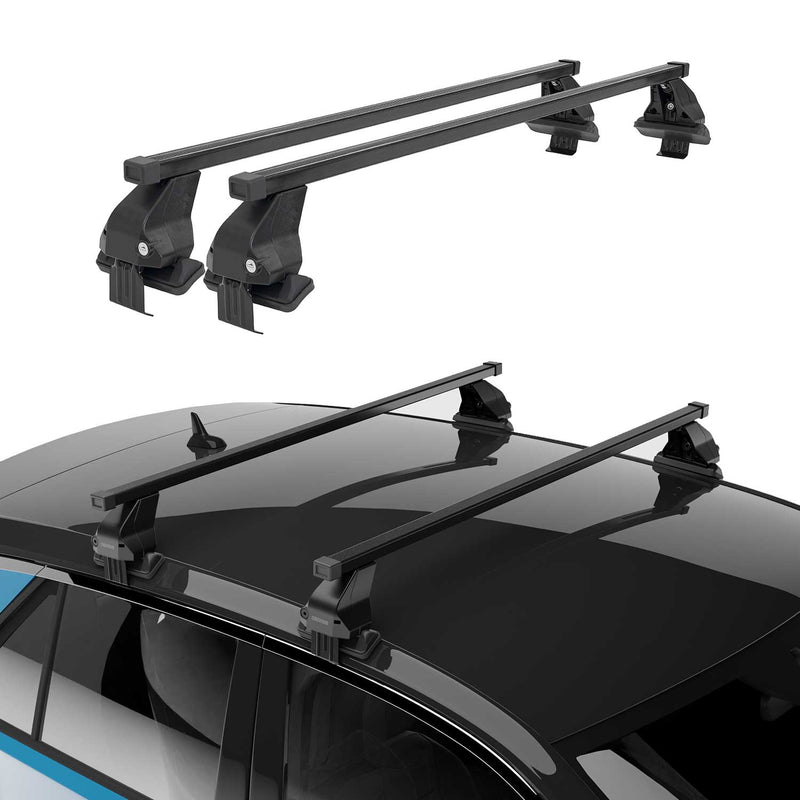 Barre portatutto Menabo per Audi A1 8XA Sportback 2012-2018 5 porte in acciaio nero