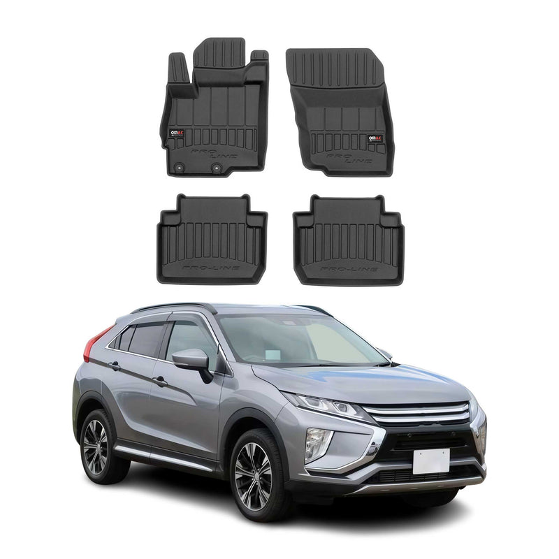 Tappetini Mitsubishi Eclipse Cross 2017-2024 in TPE nero, 4 pezzi