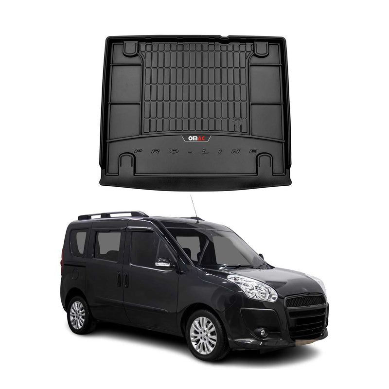 Vasca baule in gomma OMAC per Fiat Doblo 2010-2021, vasca di carico in TPE, nera