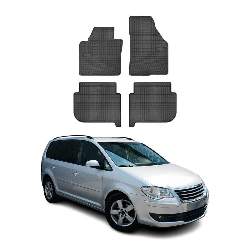 2003-2010 VW Touran Fußmatten Gummi Schwarz 4 tlg