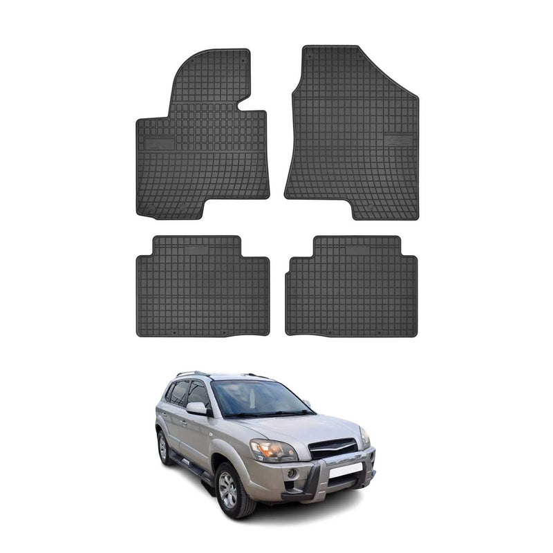 Tappetini in gomma neri per Hyundai ix35 2010-2015, 4 pezzi
