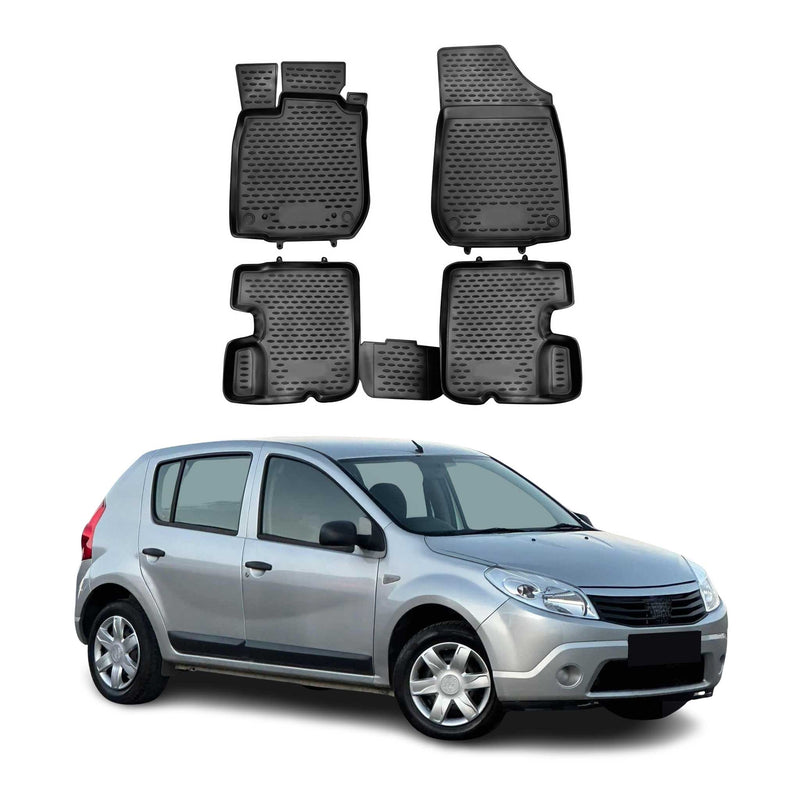 Tappetini Dacia Sandero 2008-2012 TPE Nero 4 pezzi