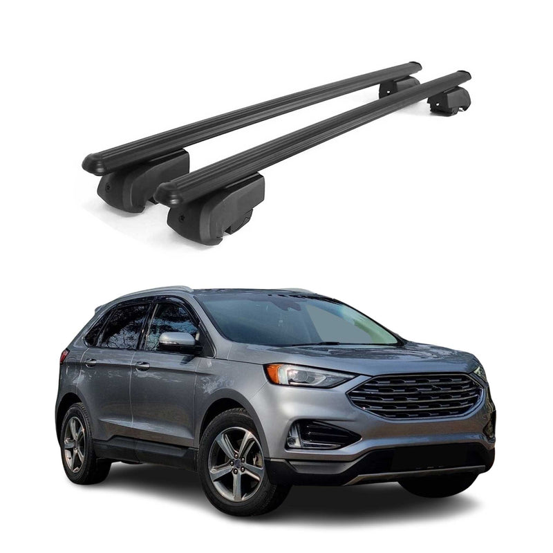 Dachträger Gepäckträger für Ford Edge 2015-2023 Querträger ABE Alu Schwarz