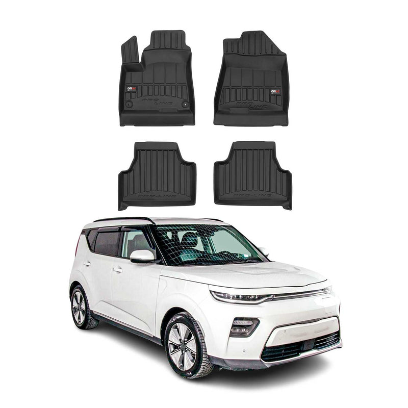 2020-2024 Kia Soul EV Fußmatten TPE Schwarz 4 tlg