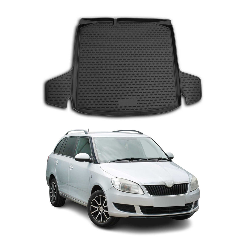 Tappetino per bagagliaio in gomma TPE per Skoda Fabia Combi 2007-2014