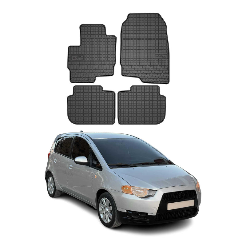 Tappetini in gomma neri per Mitsubishi Colt Z30 5 porte 2008-2012, 4 pezzi