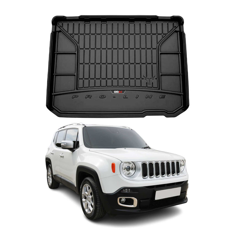 Vassoio portaoggetti in gomma OMAC per Jeep Renegade 2014-2018, TPE, nero