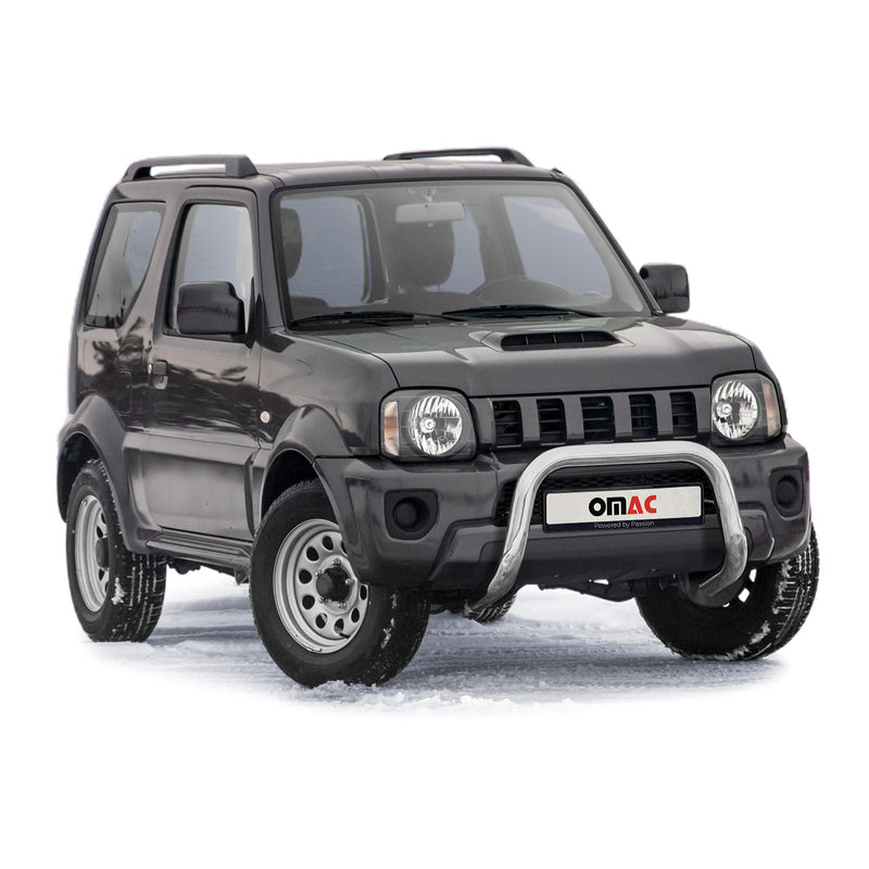 Protezione anteriore per Suzuki Jimny 2012-2018 con ABE acciaio argento