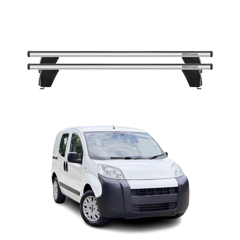 Menabo Dachträger Grundtäger für Citroen Nemo 2008-2017 75kg Alu Silber 2 tlg