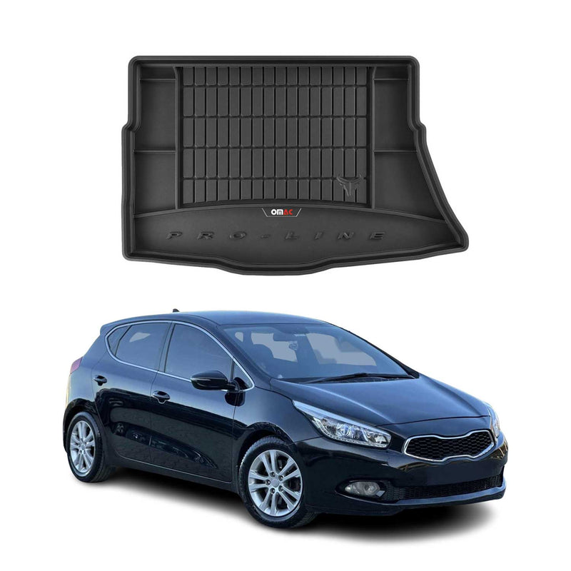 Vassoio portabagagli in gomma OMAC per Kia Ceed 2012-2018, vassoio portabagagli in TPE nero