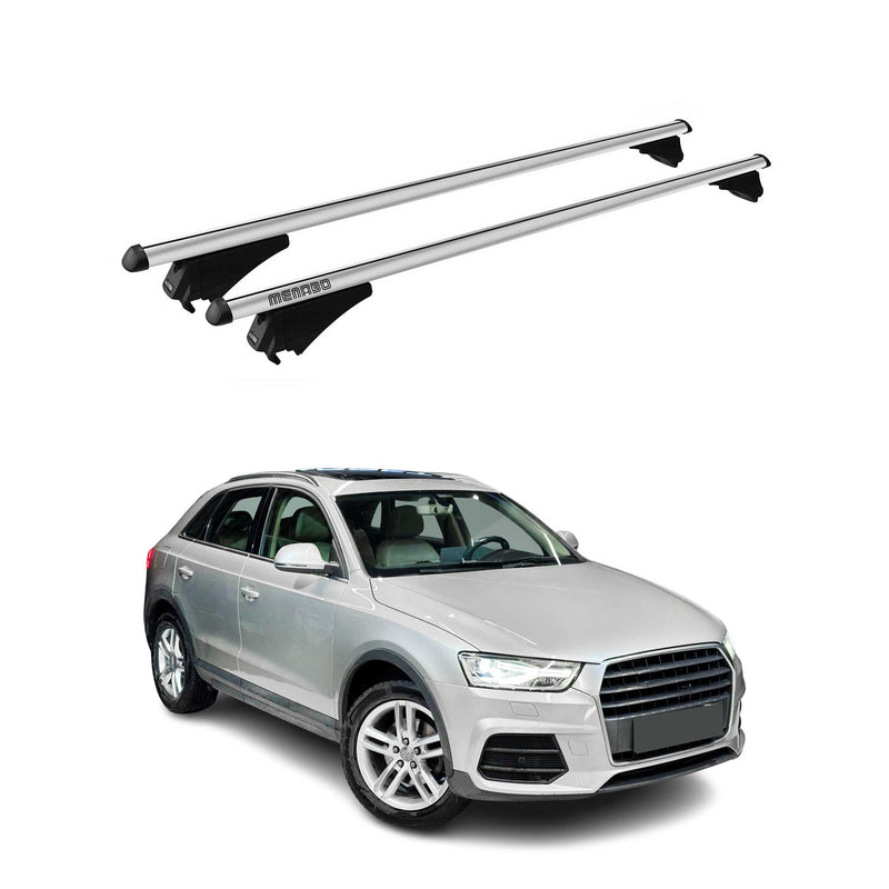 Portapacchi Menabo per Audi Q3 8U 2011-2018 alluminio argento 2 pezzi