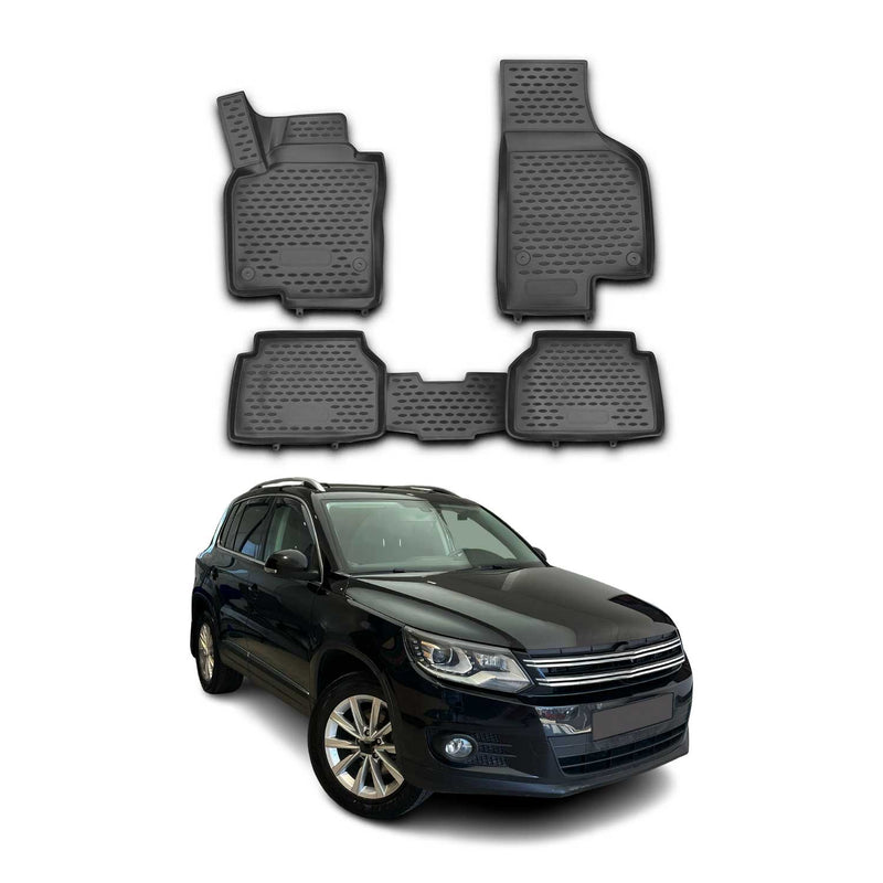 Tappetini VW Tiguan 2007-2017 TPE Nero 4 pezzi