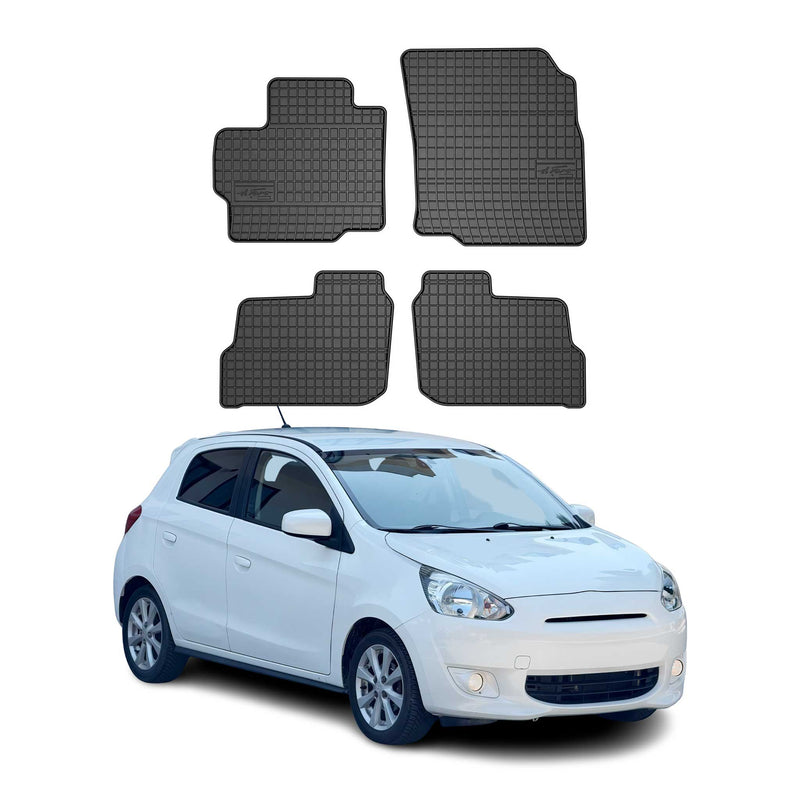 Tappetini in gomma neri per Mitsubishi Space Star 2012-2016, 4 pezzi.