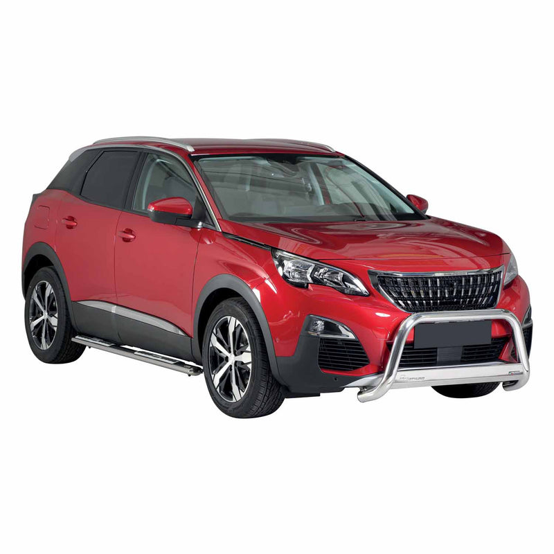 Minigonne laterali in acciaio inox per Peugeot 3008 2018-2021 Argento