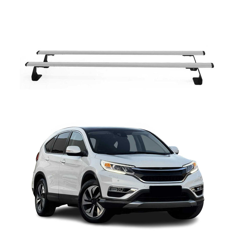Portapacchi da tetto per Honda CR-V 2012-2016 in acciaio argento 2 pezzi