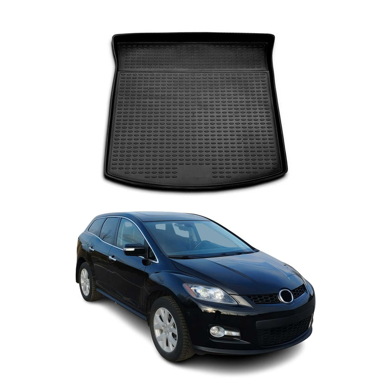 Kofferraummatte Kofferraumwanne für Mazda CX-7 2007-2012 Gummi TPE Schwarz