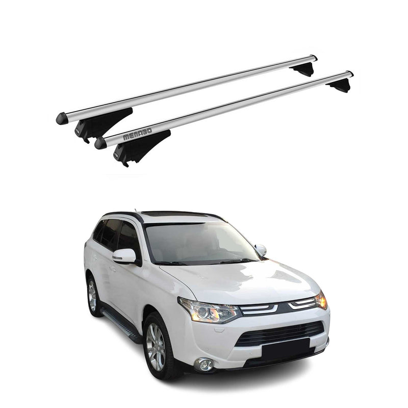 Portapacchi Menabo per Mitsubishi Outlander 2012-2015 alluminio argento