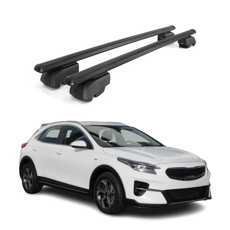 Portapacchi da tetto per Kia Xceed 2019-2025 barra trasversale ABE alluminio nero