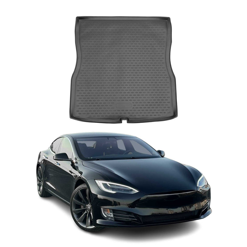 Tappetino per bagagliaio in gomma TPE per Tesla Model S 2012-2025, nero