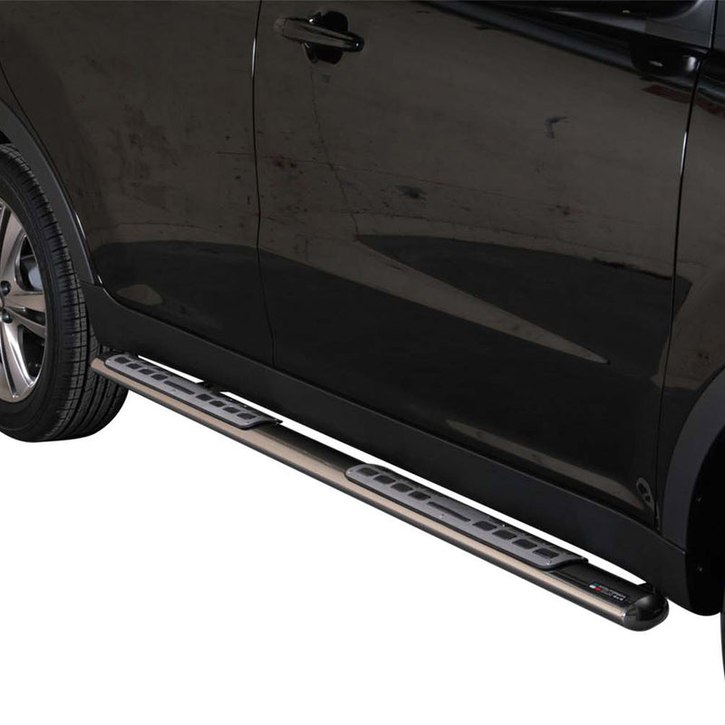 Minigonne laterali in acciaio inossidabile per Ssangyong Korando 2011-2019 Argento