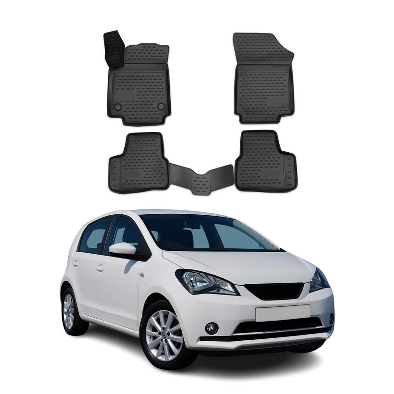 Tappetini Seat Mii 2011-2025 in TPE Nero 4 pezzi