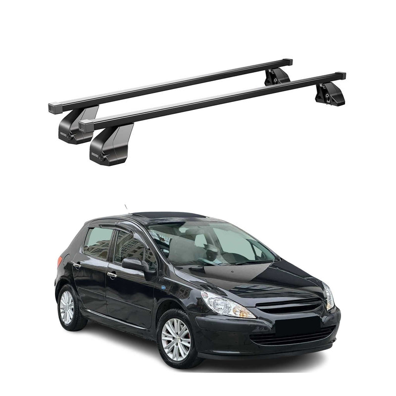 Portapacchi in acciaio Menabo per Peugeot 307 2001-09 3 porte nero