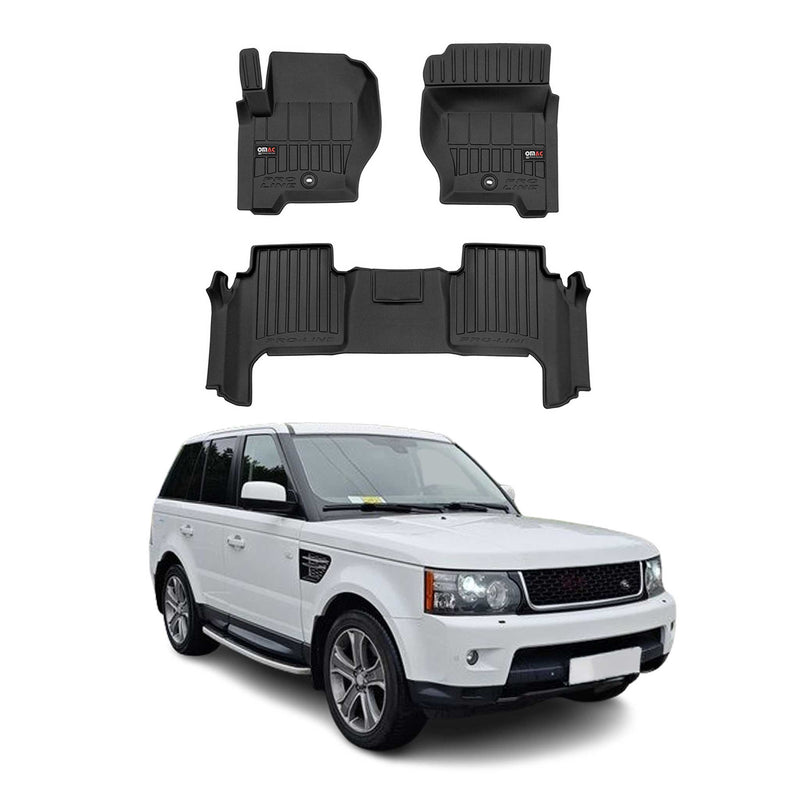 Tappetini per Range Rover Sport L320 2005-2013 in TPE nero, 3 pezzi