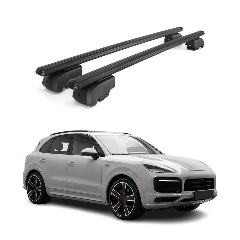 Portapacchi da tetto per Porsche Cayenne 2018-2023 ABE alluminio nero