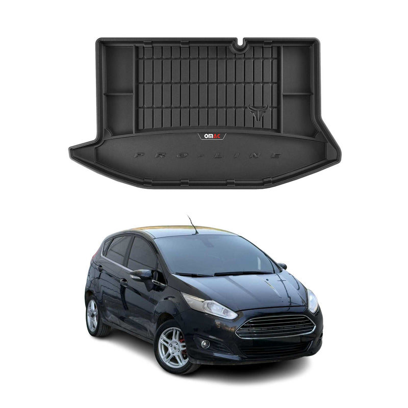 Vasca portaoggetti in gomma OMAC per bagagliaio per Ford Fiesta MK 2008-2017 con vano portaoggetti laterale