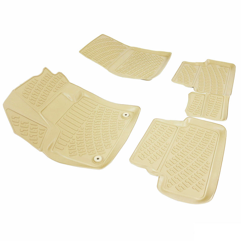 Tappetini su misura per Peugeot 3008 2017-2025 in TPE beige, 4 pezzi