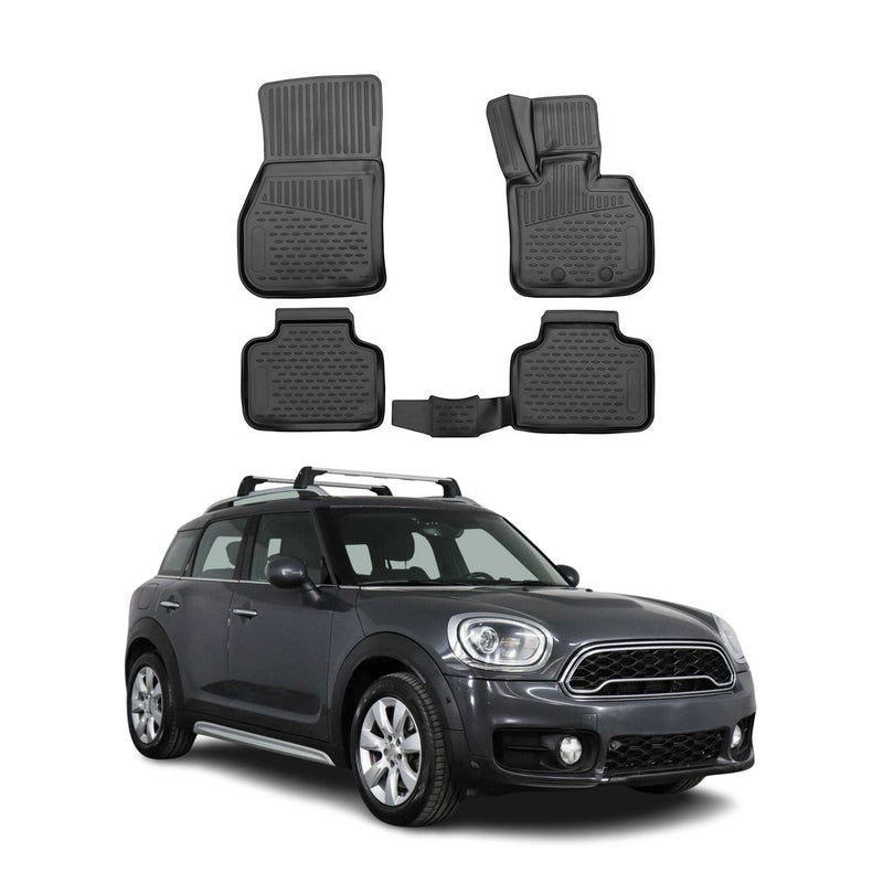 Tappetini Mini Countryman AWD 2017-2025 in TPE nero, 4 pezzi