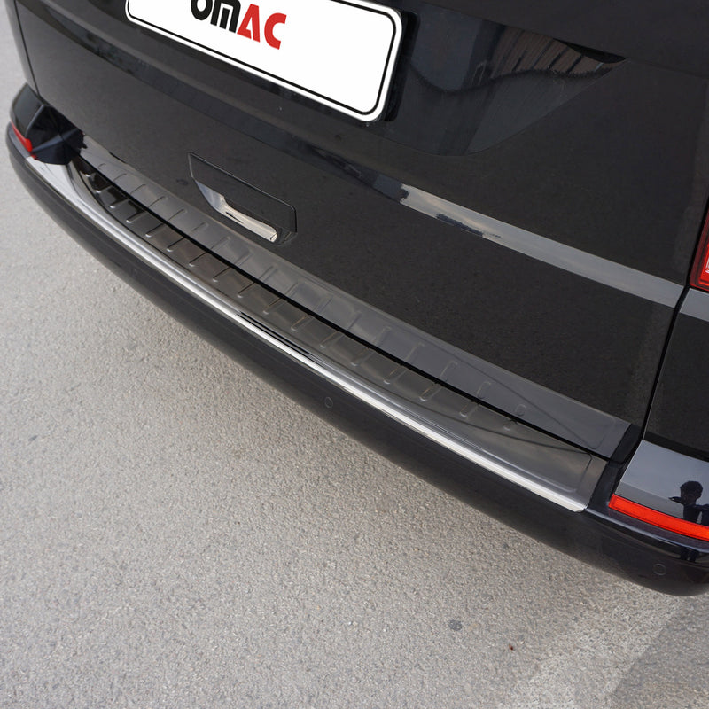 Protezione paraurti per soglia di carico per VW T6 T6.1 2015-24 porta singola cromata scura